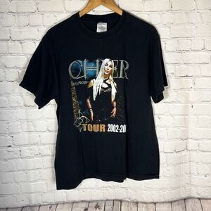Vintage Cher 2002-2003 Living Proof Farewell Tour Double‎ Side T-Shirt Size L